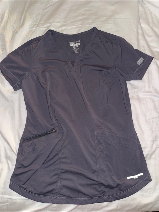 Skechers Tops - Skechers Women’s V-Neck Scrub Top in Charcoal